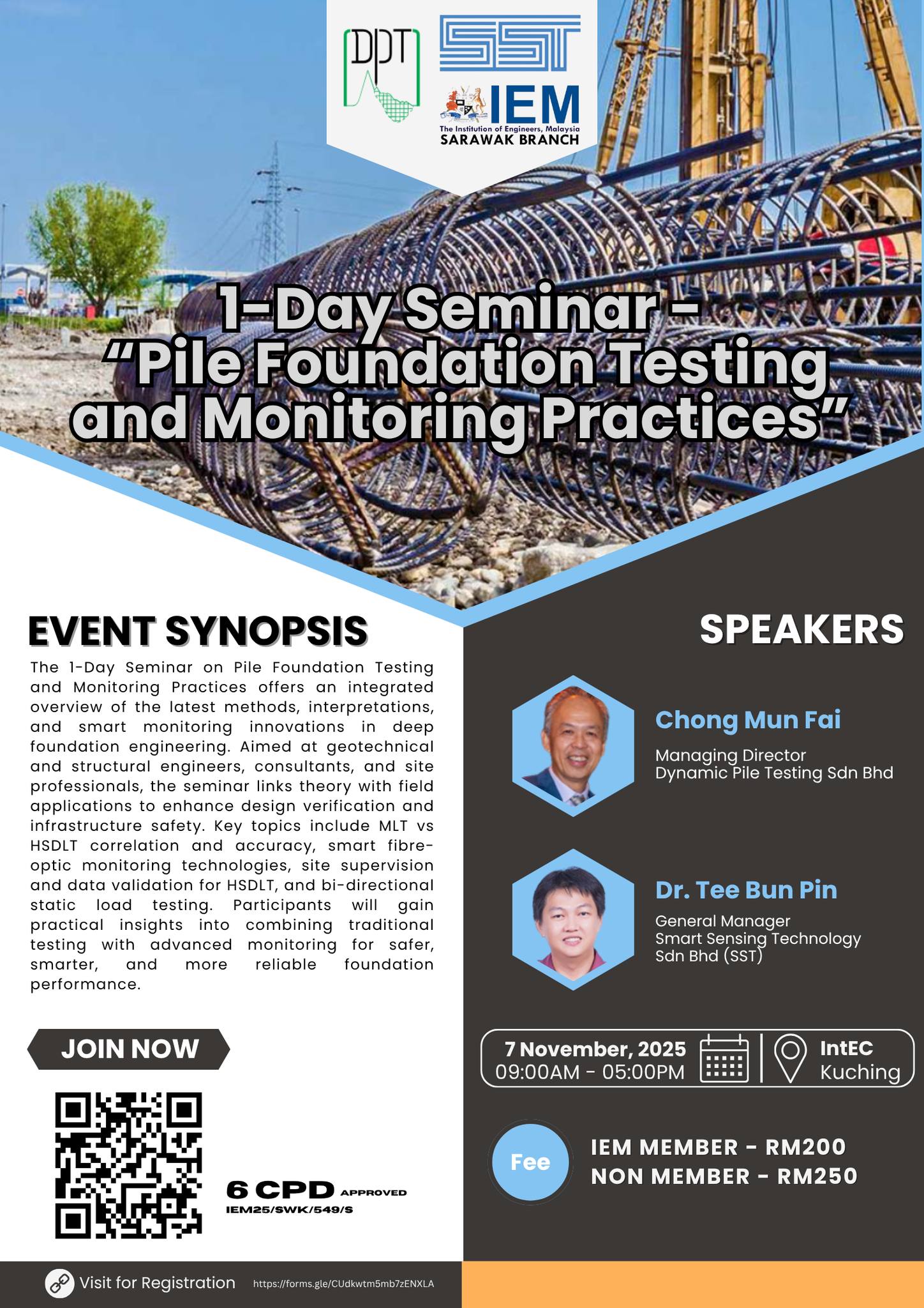 1-Day Seminar – “Pile Foundation Testing and Monitoring Practices”